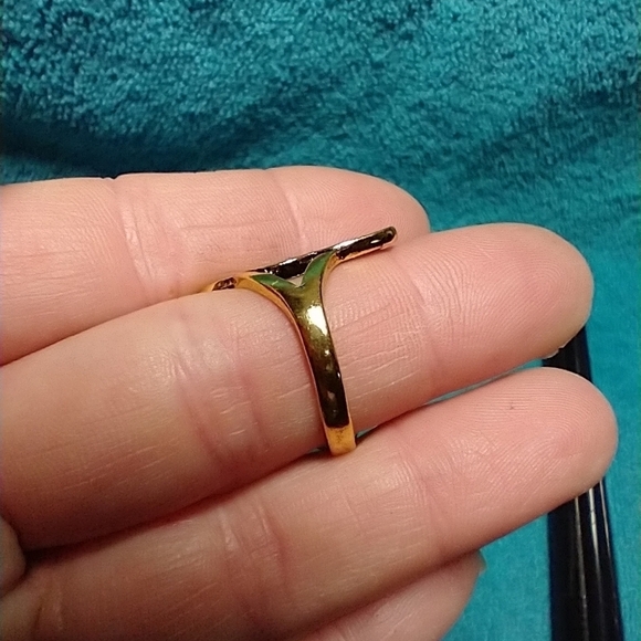 Goldtone bronze tone butterfly ring large intricate - Picture 4 of 6